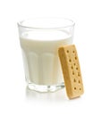 Shortbread fingers with milk Royalty Free Stock Photo