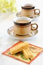 Shortbread fingers with tea Royalty Free Stock Photo