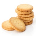 Shortbreads cookies on white background Royalty Free Stock Photo