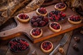 Shortcake pies, mini tartlets Royalty Free Stock Photo