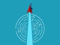 shortcut through a circular maze. Simple ideas that are effective in solving difficult problems