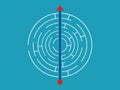 shortcut through a circular maze. Simple ideas that are effective in solving difficult problems