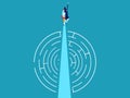 shortcut through a circular maze. Simple ideas that are effective in solving difficult problems