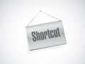 Shortcut hanging sign concept Royalty Free Stock Photo