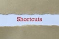 Shortcuts on white Royalty Free Stock Photo