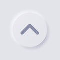 Shorten arrow button icon, White Neumorphism soft UI Design.