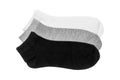 Shortened socks on a white background.Sports short socks.Summer shortened socks