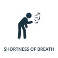 Shortness Of Breath icon. Simple illustration from coronavirus collection. Creative Shortness Of Breath icon for web design,