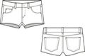 Shorts fashion garment sketch Royalty Free Stock Photo