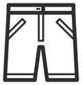 Shorts line icon. Casual summer clothes symbol