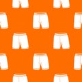 Shorts pattern vector orange Royalty Free Stock Photo