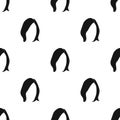 ShortWhite .Back hairstyle single icon in black style vector symbol stock illustration web.