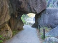 Shosenkyo Gorge in fresh green in Kofu, Yamanashi, Japan