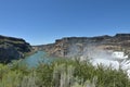 Shoshone Falls and Snake River Twin Falls Idaho wide angle masthead text area horizontal Royalty Free Stock Photo