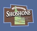 Shoshone with Idaho state map silhouette