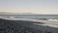 shot of Antibes beach on a warm spring evening Royalty Free Stock Photo