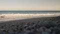 shot of Antibes beach on a warm spring evening Royalty Free Stock Photo