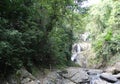 Shot of Argyle waterfalls in the Caribbean, Roxborough, Trinidad & Tobago Royalty Free Stock Photo