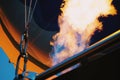 Balloon firing process in Cappadocia, Turkey