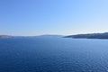 Shot From The Bay Of Santorini Island Photo From High Seas. Landscapes, Cruises, Travel. Royalty Free Stock Photo