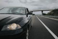 Shot of black Seat car