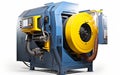 Shot Blasting Machine isolated on transparent background. Royalty Free Stock Photo