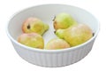 A shot of a bowl of pears Royalty Free Stock Photo