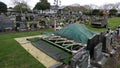 Shot of cemetery for funeral burial