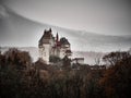 Shot of the Chateau Menthon Saint Bernard, a historical castle near Annecy Royalty Free Stock Photo