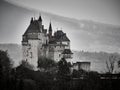 Shot of the Chateau Menthon Saint Bernard, a historical castle near Annecy Royalty Free Stock Photo