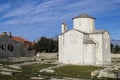 Shot of the Church of Holy Cross in Nin Croatia against a blue cloudy sky Royalty Free Stock Photo