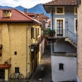 Shot of the cityscape of Locarno, Lake Maggiore, Canton Ticino, Switzerland