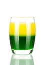 Shot cocktail collection: Green and Gold Royalty Free Stock Photo