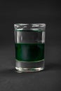 Shot of cocktail isolated black Royalty Free Stock Photo