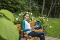 Shot of a college student reading a book in the park. Education and knowledge Royalty Free Stock Photo