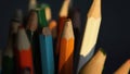 shot of colored pencils standing in a jar Royalty Free Stock Photo