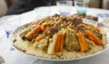 Family size Plate of Couscous traditional moroccan