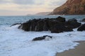 Wave Aftermath - Boat Cove, Cornwall, UK