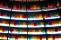 Shot of the dome of the pavilion interior with Plexiglas sheets at the Trauttsmandorff Castle