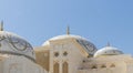 Shot of the domes of islamic palace building. Architecture