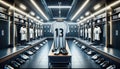 Shot of Dressing or Locker Room of Football or Soccer player. Generative AI