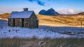 Elphin Bothy and Suilven Royalty Free Stock Photo