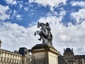 Shot of the equestrian statue of King Louis XIV