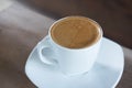 Shot of espresso coffee, hot mocha drink in cup Royalty Free Stock Photo