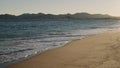 shot of evening waves on Cannes beach before sunset Royalty Free Stock Photo