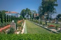 Shot of famous Bahai terraces or Hanging Gardens of Haifa, Israel