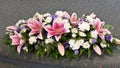 Shot of flowers used for a funeral service Royalty Free Stock Photo