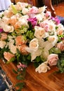 Shot of flowers used for a funeral service Royalty Free Stock Photo
