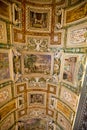 Shot of frescos on the ceiling of the Vatican museum