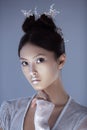 Shot of a futuristic young asian woman.